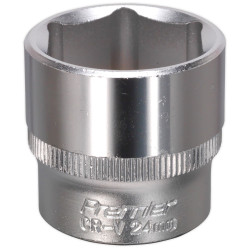 Sealey S3824 Walldrive Socket 24mm 3/8&quot;sq Drive