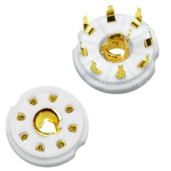 Podstawka lampowa loctal 8 pins do druku - Gold