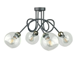 Lampa sufitowa nowoczesna 4xE27 EVIE BLACK/GOLD