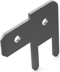 Faston plug, 4.75 x 0.51 mm, uninsulated, angled, 726389-2