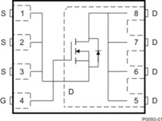 30-V, N channel NexFET™ power MOSFET, single SON 5 mm x 6 mm, 9.3 mOhm | DQJ | 8