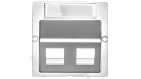 Simon Basic Pokrywa Gniazd Teleinformatycznych Na Keystone Skośna Srebrny Mat...