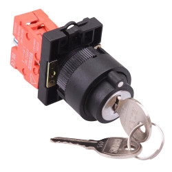 Techna PtecK3CRC 3 Position Plastic Key Switch 10A 1NC