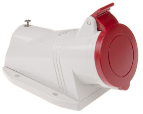 Złącze przemysłowe - zasilające 16A Gniazdo 415 V 3P + N + E Żeński Scame Czerwony Montaż ścienny IP44