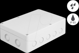 60493 Installation enclosure with cable entries, 180 x 125 x 57 mm, gr