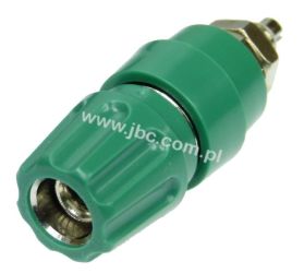 PKNI 10 B GN Gniazdo laboratoryjne (aparatowe) izolowane 4mm, montaż M6, 63A, zielone, Hirschmann, 930136104, PKNI10BGN