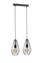 Lampa wisząca loftowa 2xE27 LEX BLACK
