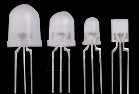 L-119EGWT Duo LED, 2x5 mm, wired, 3-pin, rt/gn, 20 mcd, 110°