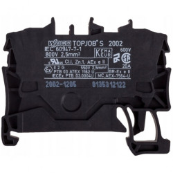 WAGO 2002-1205 Złączka szynowa 1-torowa ZUG 2,5mm2 24A czarna TOPJOBS