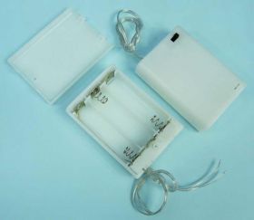 3xAA UCHWYT BATERII Z POK.+WYŁ.CLEAR