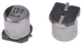 Kondensator 150μF 10V dc SMD Panasonic roztaw: 1.5mm 5 (Dia.) x 5.8mm