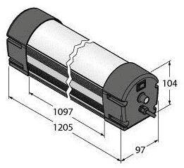 Oświetlenie LED Turck WLB92X1100PB biały 6500 lm (D x S) 1220 mm x 97 mm 1 szt.