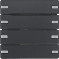KNX e/s Q.x Przycisk 4-kr z polem opisowym, diodami LED RGB i czujnikiem temperatury, antracyt 80144326