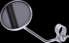 Bike - mirror with reflector, chrome
