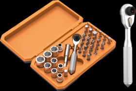 TOOL-005 Ratchet set, 42 parts, including 30 bits and 9 socket wrenches