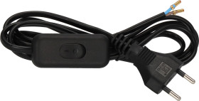 Power Cable Assembly złącze A: EuroPlug typu C, złącze B: Bez zakończenia 1.5m 2,5 A 230 V 0,75 mm2 Czarny