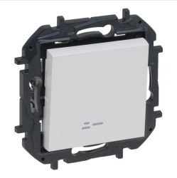 Niloe Step Łącznik jednobiegunowy 10 ax podświetlany - kolor biały 863111B