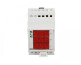 Woltomierz 3-fazowy cyfrowy modułowy 100-300V AC dokładność 1 DMV-3