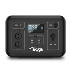 Przenośna stacja ładowania 1200W / 1132Wh 2x CEE 7/3 + 2x USB-C PD 60W + 2x USB-A QC 3.0 - Akyga AK-PS-02