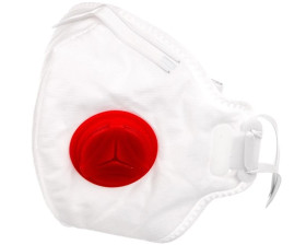 Opakowanie 10 półmasek jednorazowych FFP3 z zaworem - składane pionowo M1300VB, kolor: biały, rozmiar: regulowany / M1300VBC