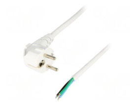 S3-3/15/3WH Kabel: 3x1,5mm2, CEE 7/7 (E/F) wtyk kątowy, 3m