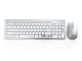 Klawiatura KYB-8400-BTSET-S Elementy mutlimedialne Bezprzewodowe, kolor: Biały, Bluetooth, QWERTY (Stany Zjednoczone),