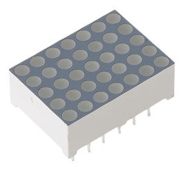 Wyświetlacz diodowy LED ze wspólną anodą 7 x 5 12 mcd 5 x 7, Zielony 17.2mm Kingbright 568 nm