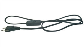 Przewód Przyłączeniowy Wyłącznikiem Kf-Hk-1 H03vvh2-F 2X0,75 3M Czarny S09273