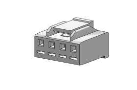 Obudowa złącza zagniatanego 4-pinowe -rzędowe raster: 3.5mm Molex Gniazdo