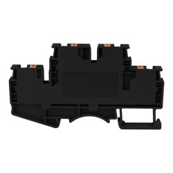 Złączka szynowa zaciskowa czarna 4mm2 2-piętrowa 4-przewodowa DSKK4-01P-13-00A(H)