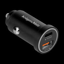 Ładowarka samoch. gn. USBx2 3A USB-A + USB typu C