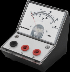 P 205-12 Voltage meter, analogue, benchtop, 0 - 30 V / 60 V AC