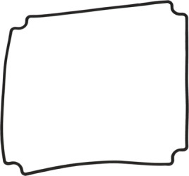 Seal, silicone, (L x W x D) 80 x 80 mm x 22 mm, black, for series 1551W, 1551WXGASKET