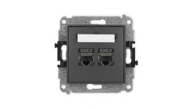 Icon Mechanizm Gniazda Komputerowego Podwójnego 2Xrj45, Kat. 7, Ekranowane,...