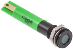 Lampka kontrolna do montażu panelowego 110V ac, zielona 8mm LED RS PRO