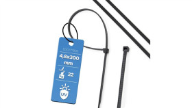 Opaska Kablowa Opaska Zaciskowa Bezhalogenowa 4,8X300 Czarna Uv Opk. 100 Szt....