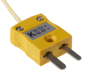 Termopara z odsłoniętym złączem K średnica 1/0.3mm długość 2m -60°C do +350°C Wtyk miniaturowy RS PRO