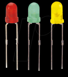 L-934GD LED, 3 mm, wired, green, 32 mcd, 60°