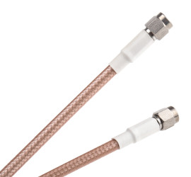 Kabel koncentryczny złącze A SMA złacze B SMA długość 1m typ kabla RG142B Z zakończeniem