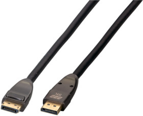 Connection cable, 1 m, black, DisplayPort 1.4 plug, straight to DisplayPort 1.4 plug, straight, K5567HQSW.1