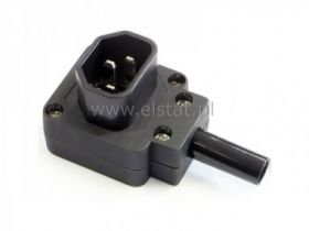AC 3PIN Złącze na kabel komputerowe kątowe; męskie