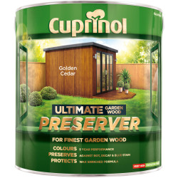 Cuprinol 5206088 Ultimate Garden Wood Preserver Golden Cedar 4 litre