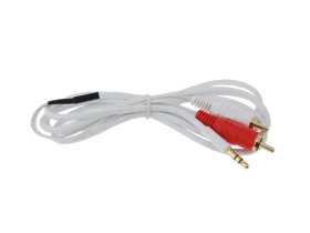 Przewód wtyk jack 3,5mm - 2x wtyk cinch 2,5m JKR22 białe Vitalco