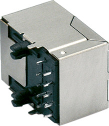 Socket, RJ45, 8 pole, 8P8C, Cat 5, solder connection, Y-CONJACK-21