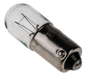 Oświetlenie wskaźnika 24 V BA9s bezbarwna 6.3 lm RS PRO rozmiar T3 1/4