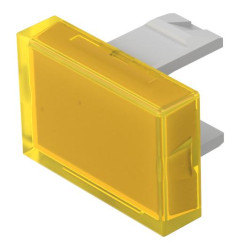 Klosz lampek do przycisku kształt: Prostokątny Żółty Lens EAO
