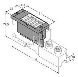Moduł elektroniczny Turck BL67-2RFID-S 6827305 1 szt.