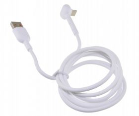 KABEL USB MICRO KATOWY 1,2M BIALY VID