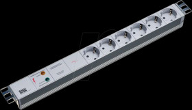 333.402 Socket strip 19", 1U, 6-way