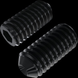 Threaded pin, internal hexagon, M3, 16 mm, steel, galvanized, DIN 916/ISO 4029, 001.10.360